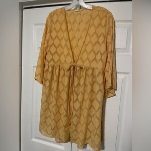 Maurices Mustard Yellow Kimono Duster – Size M, NWOT